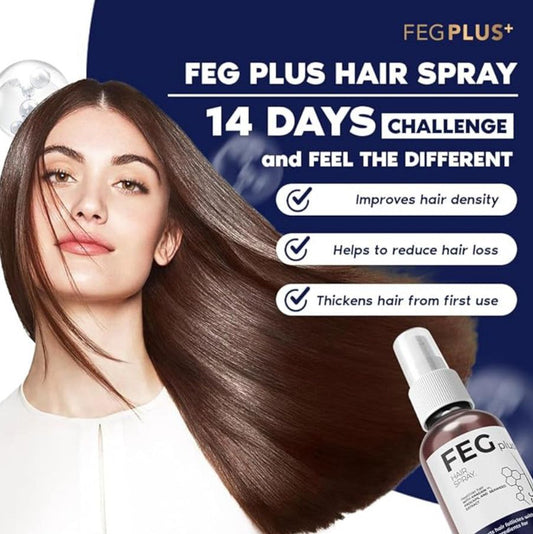 FEGplus Hair & Beard Growth Serum 50ml - 22% Seaweed Extract For Hair Loss Control & Hair Growth In Men & Women, Boost Thicker Beard & Hair, Improve Baldness